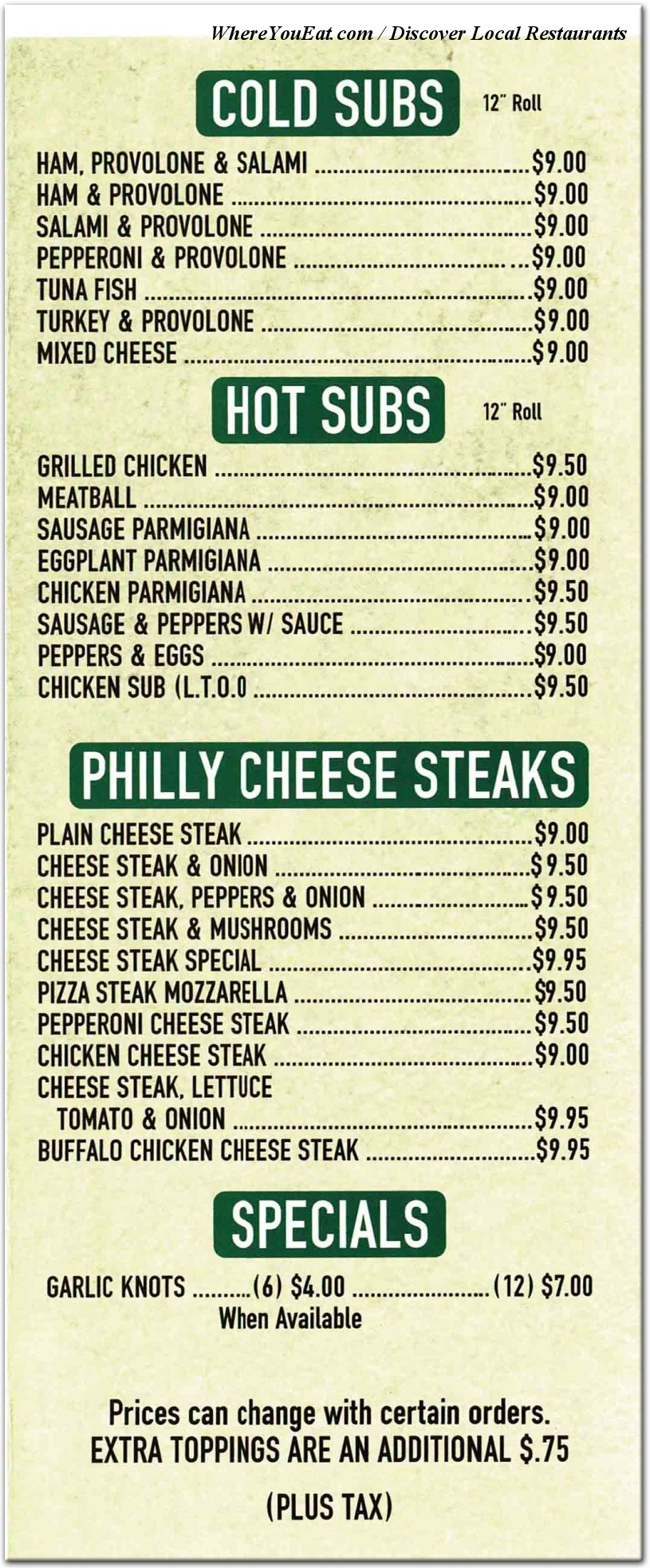 menu image