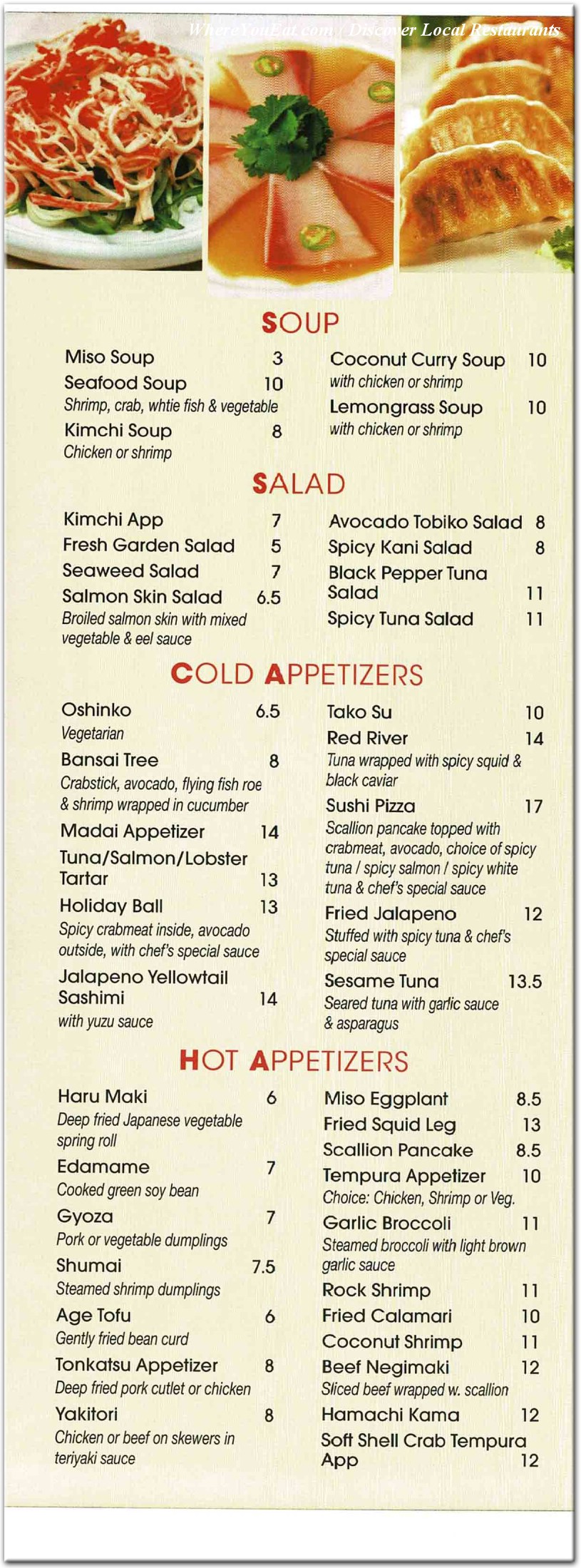 menu image