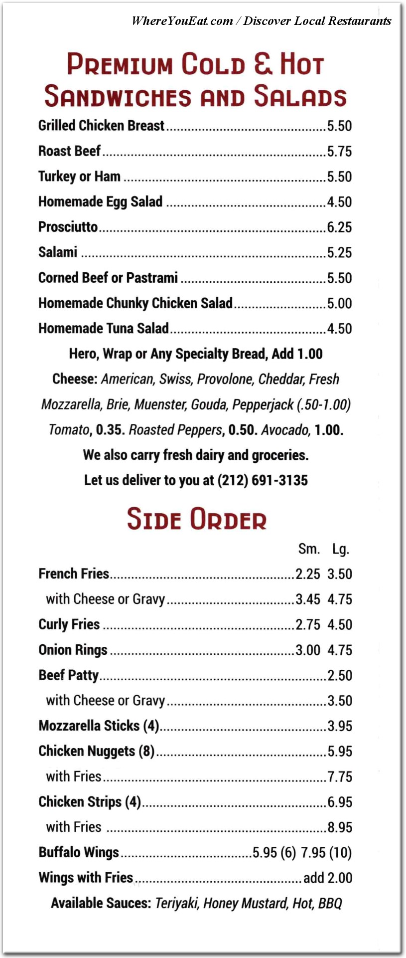 menu image