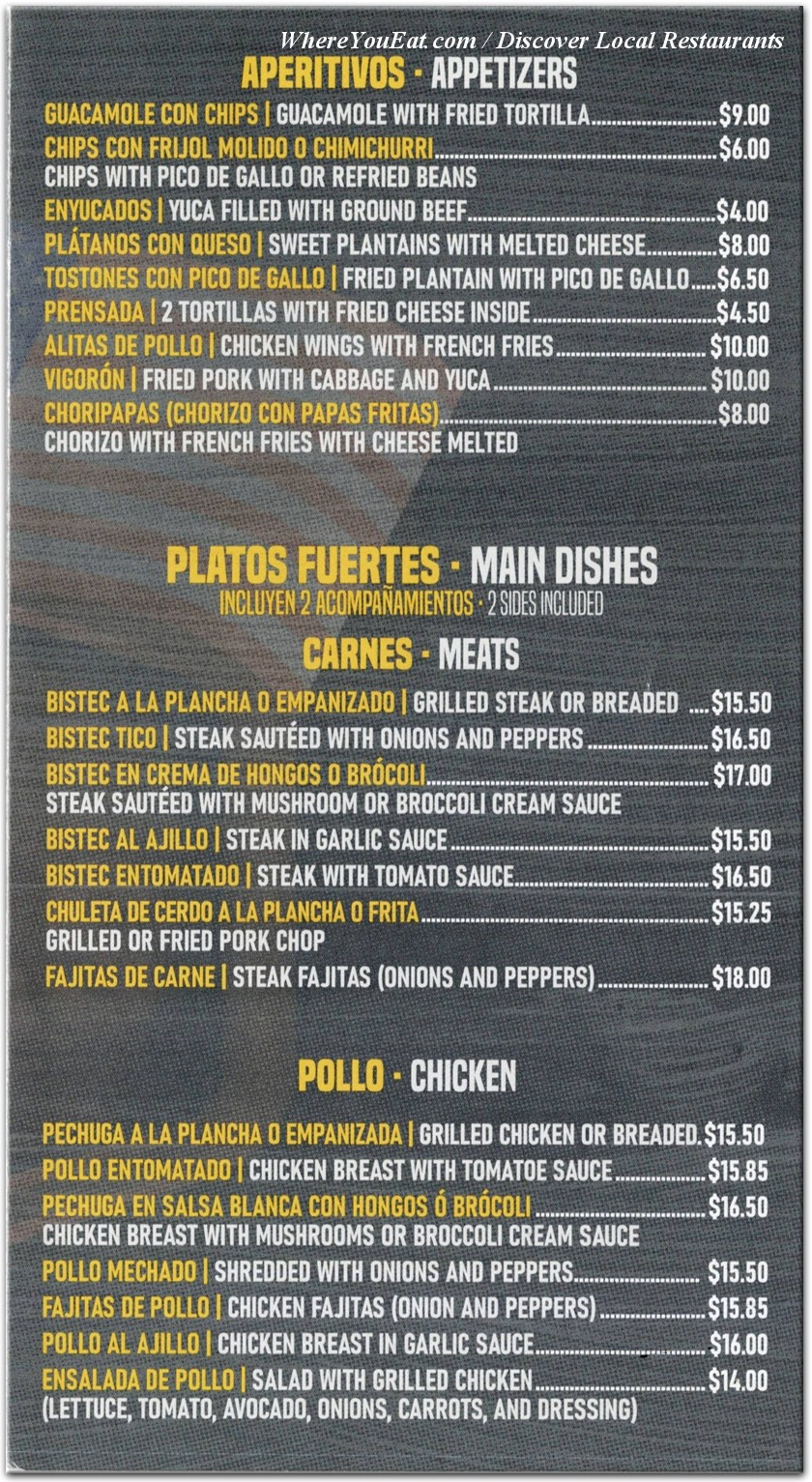 menu image
