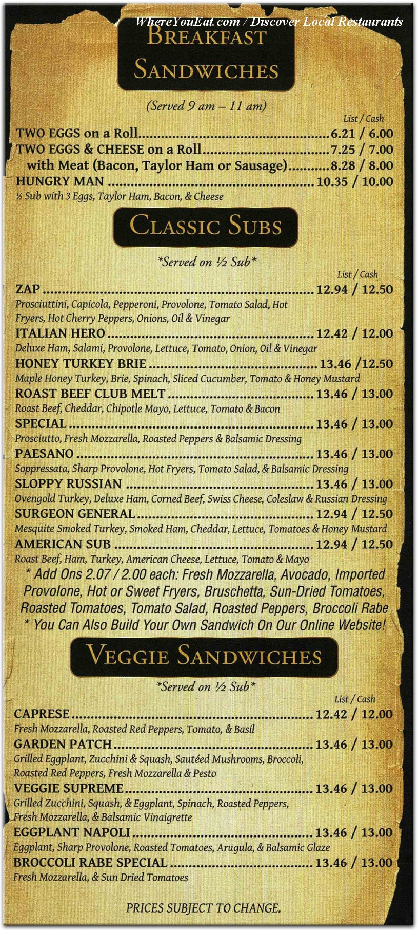 menu image