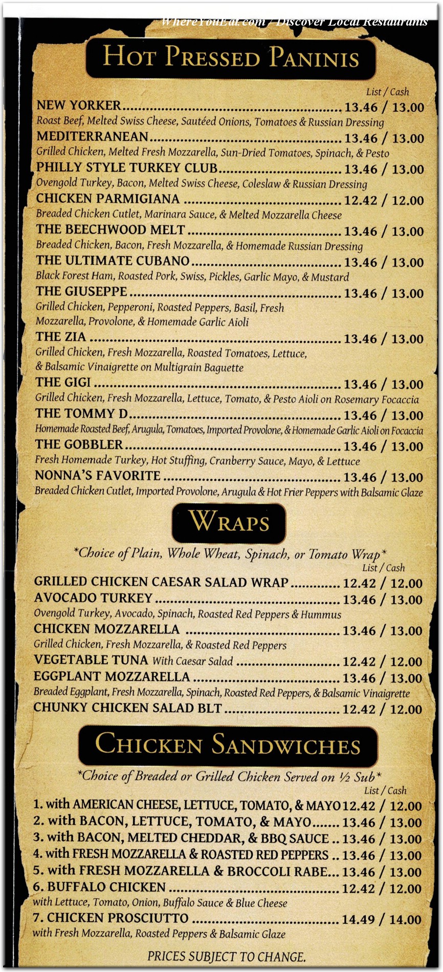 menu image