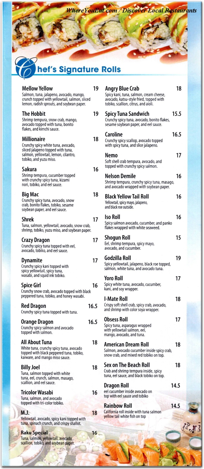 menu image
