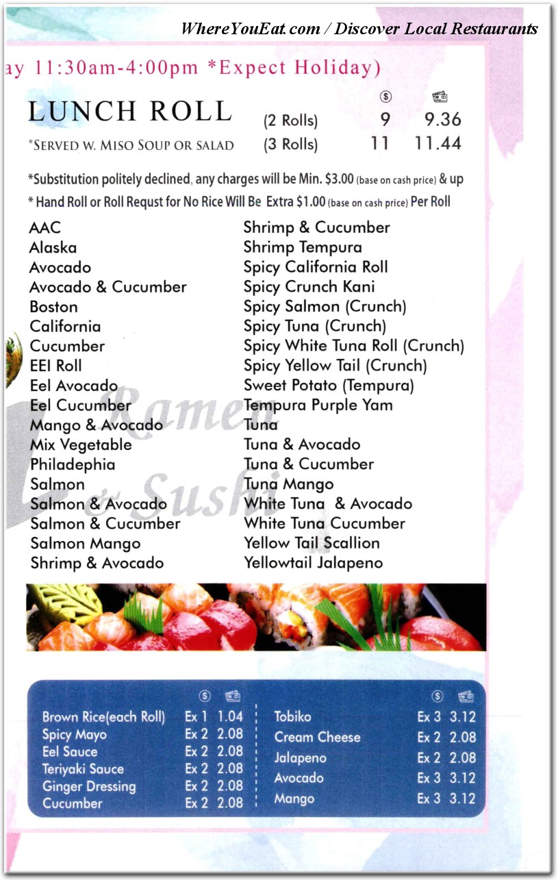 menu image