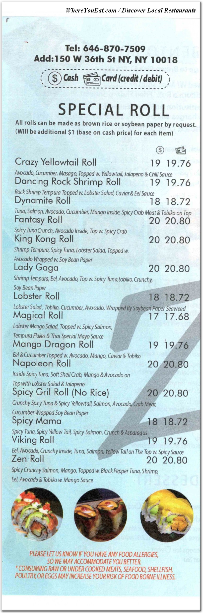 menu image