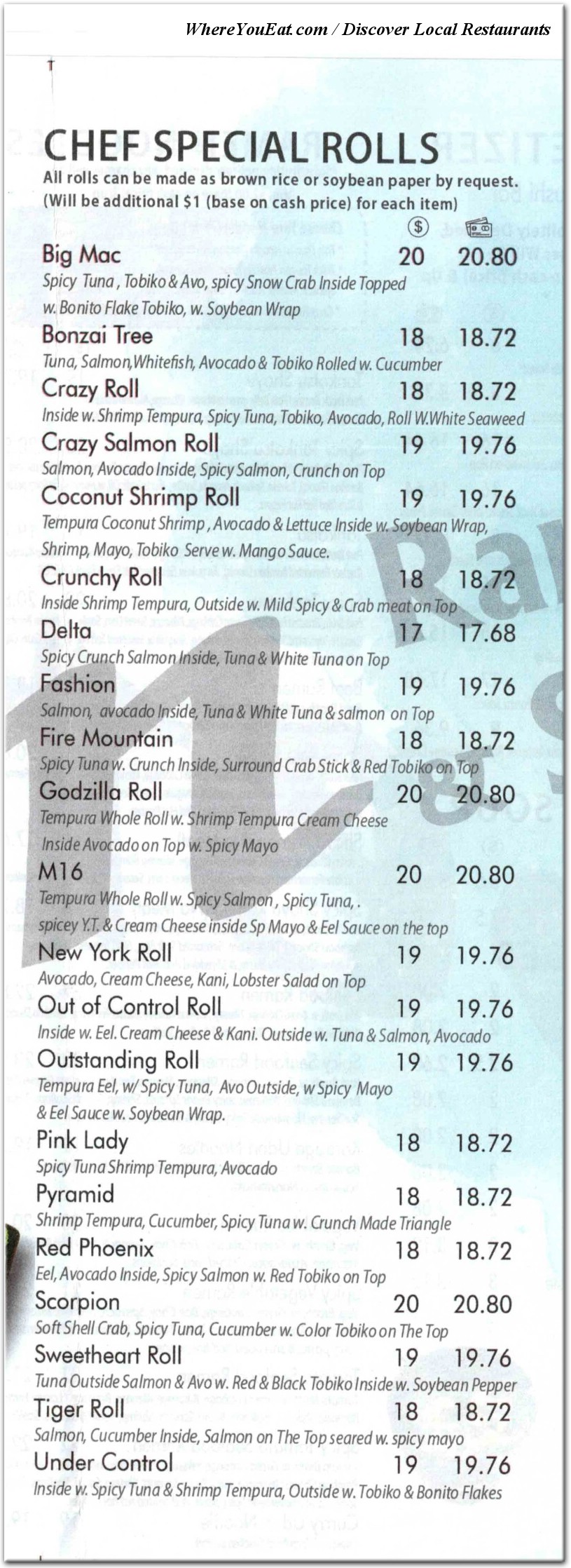 menu image