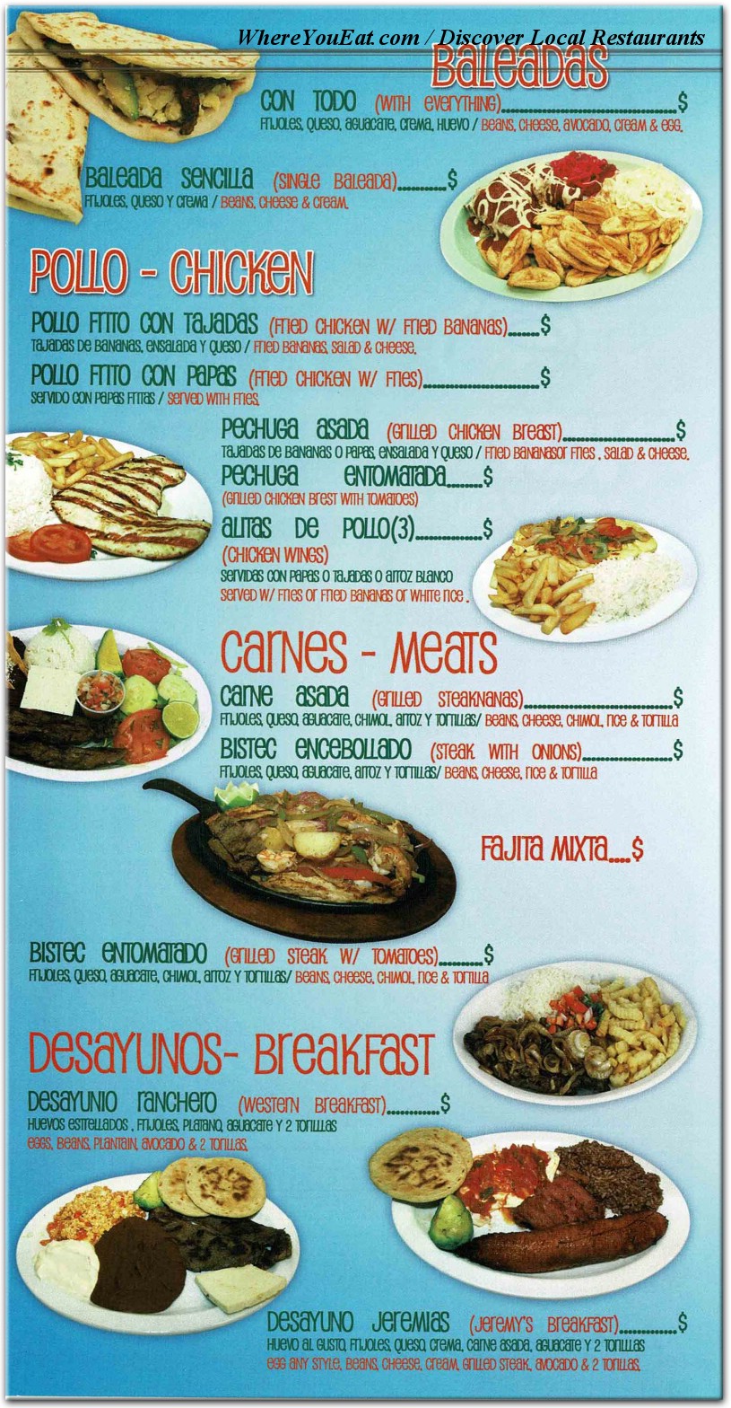 menu image