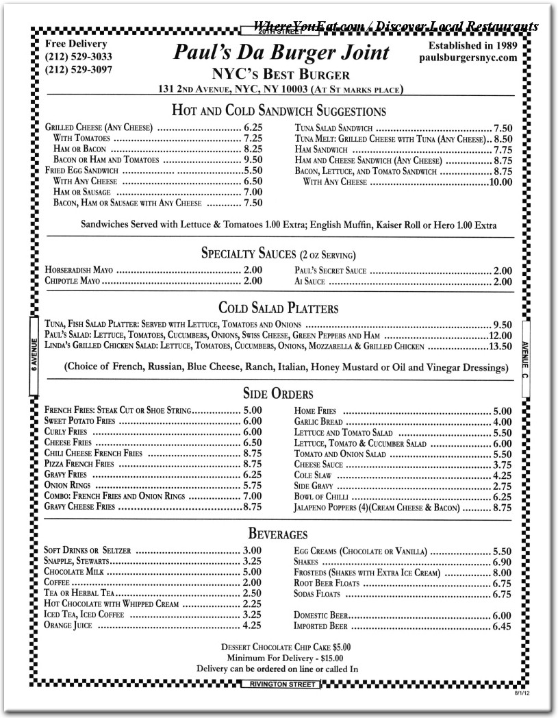 menu image