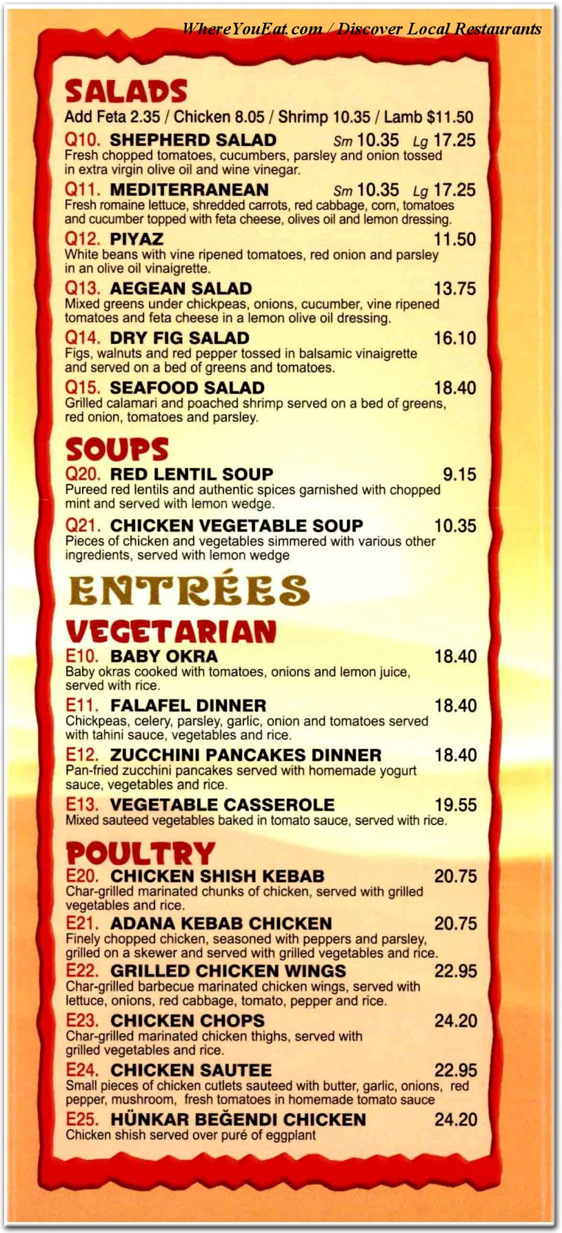 menu image