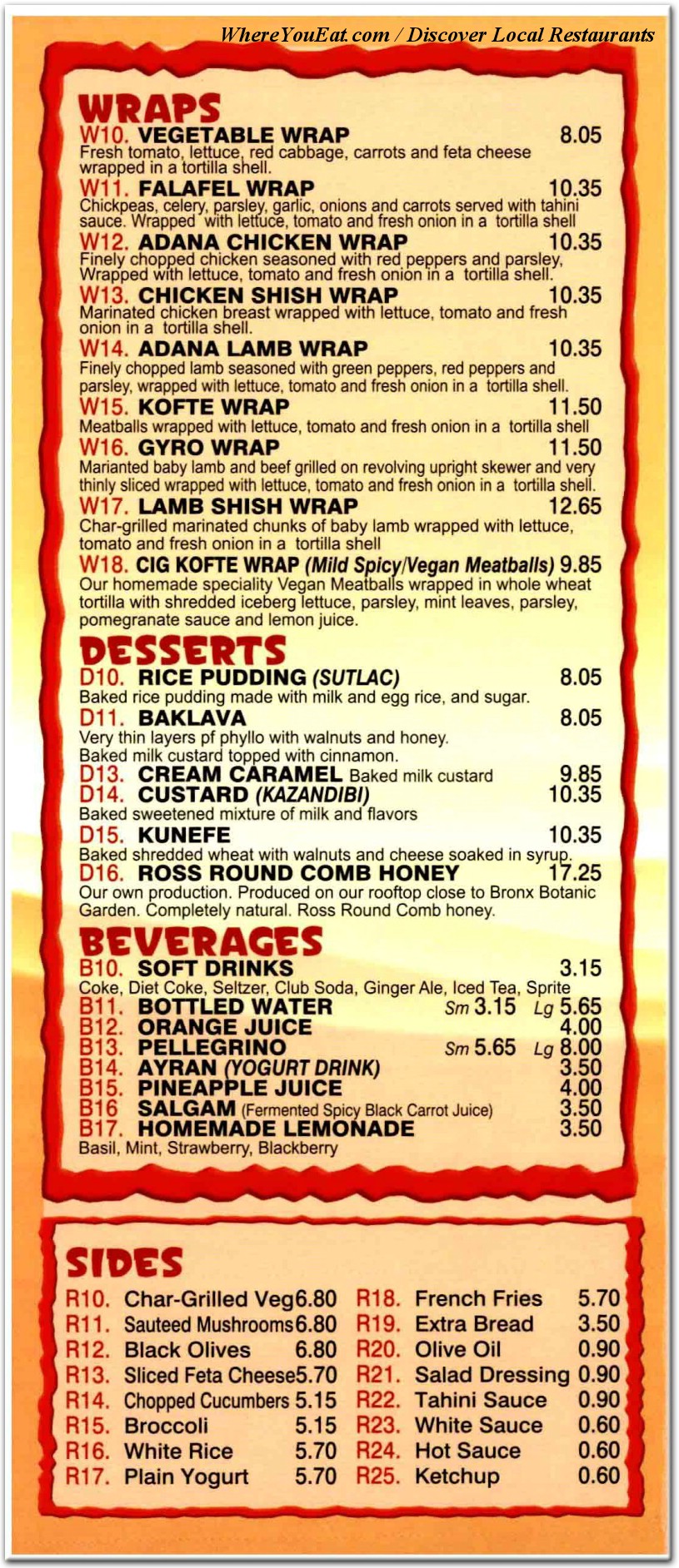 menu image