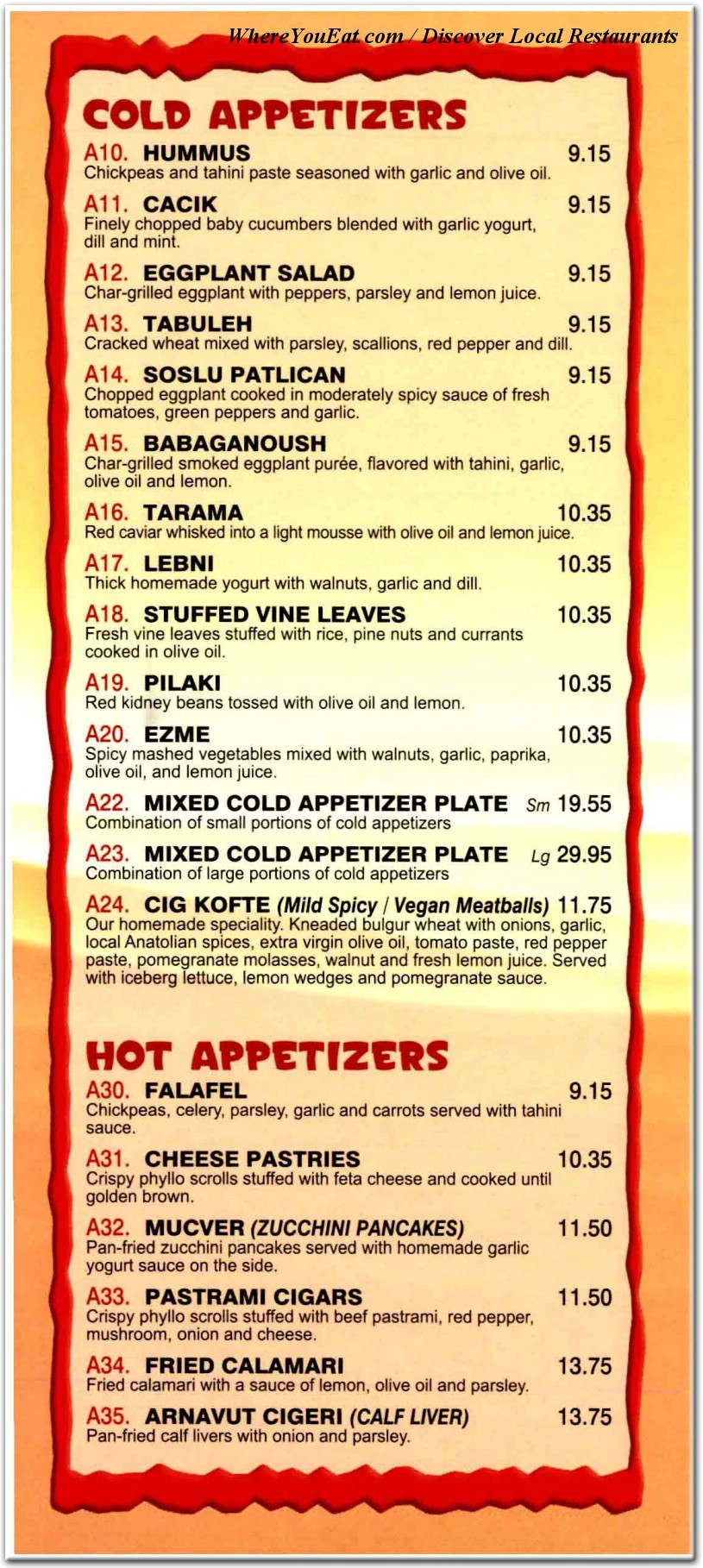 menu image