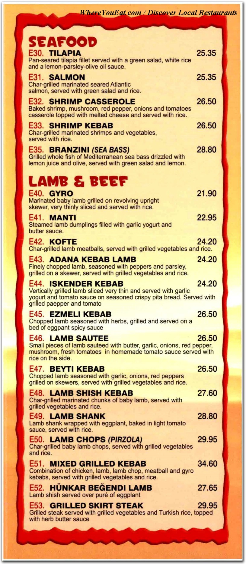 menu image