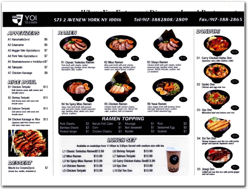 menu image