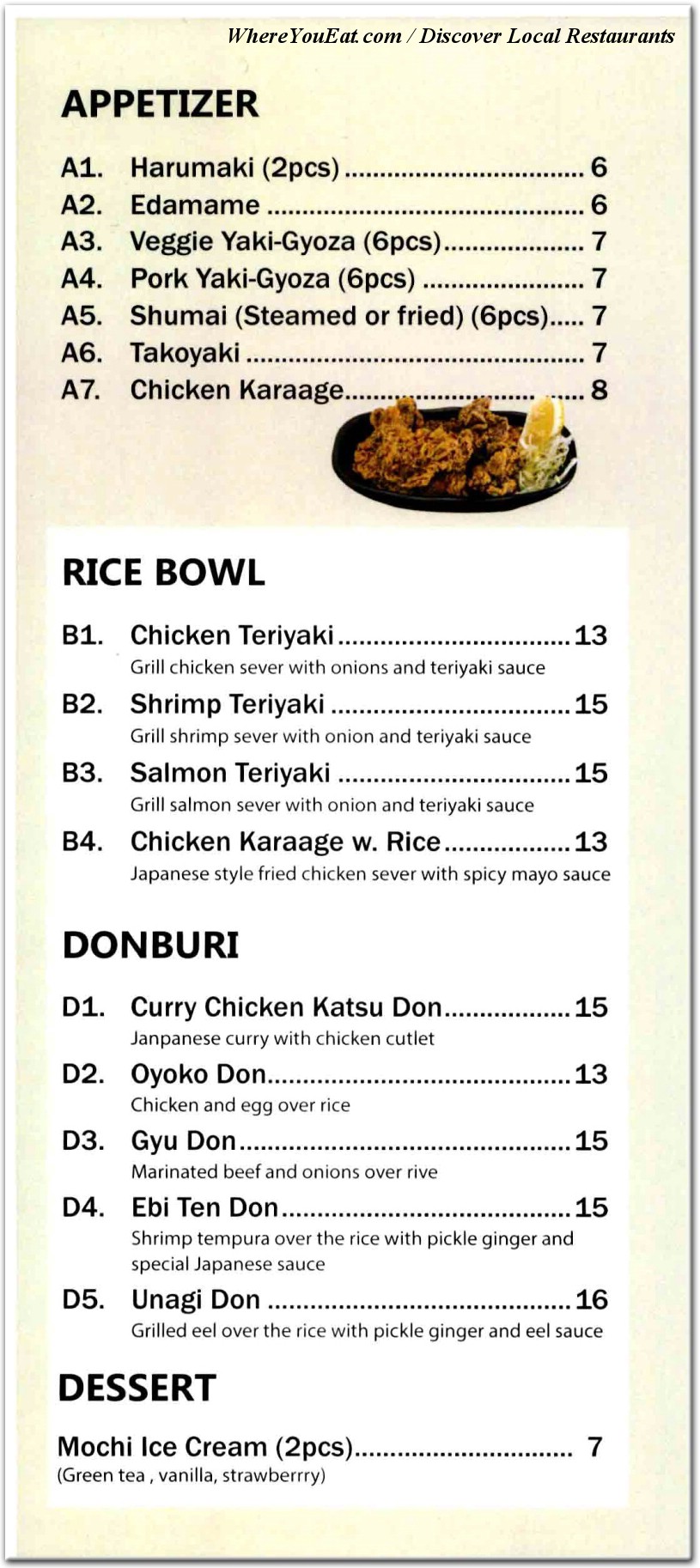 menu image