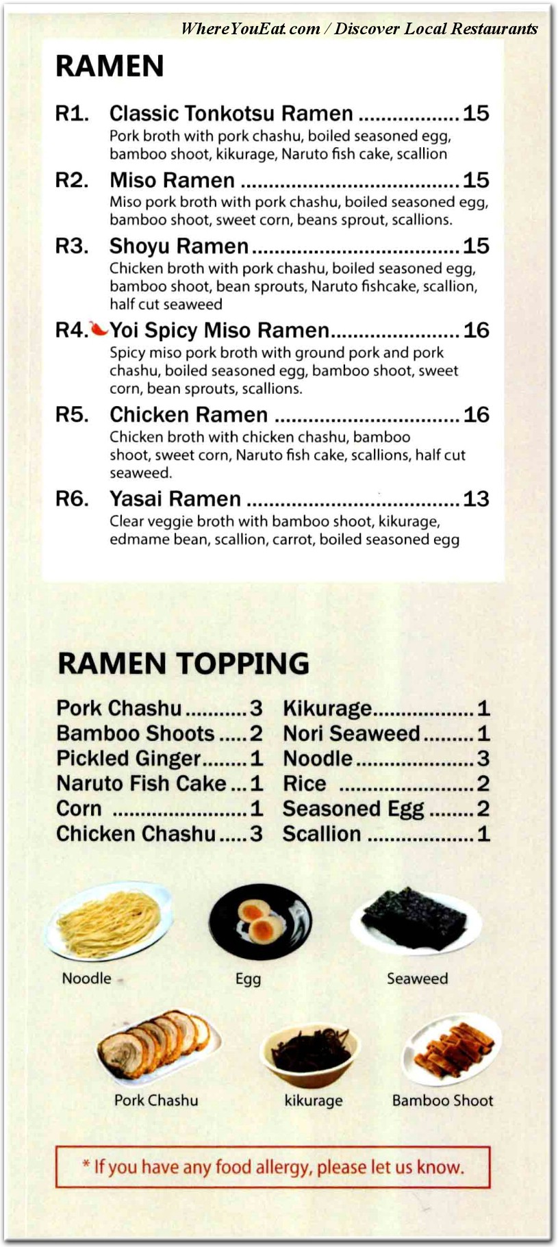 menu image