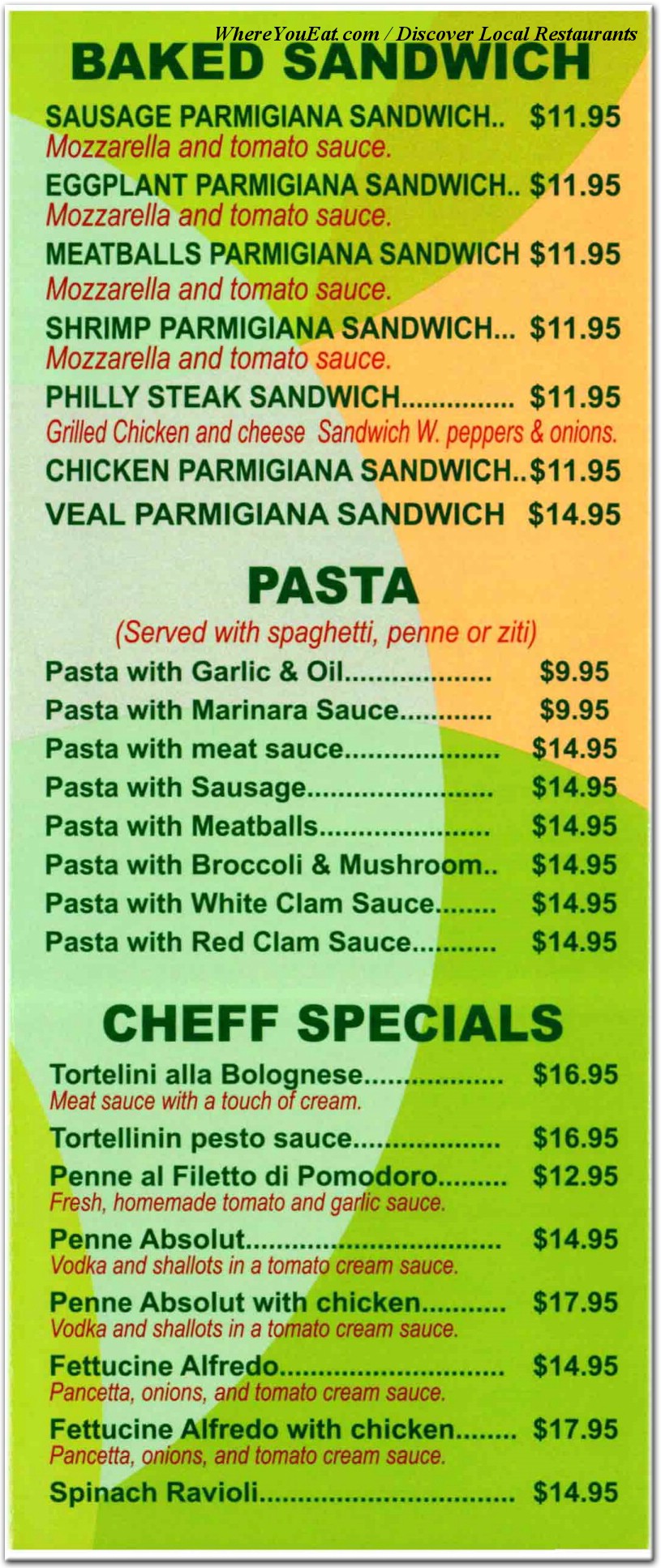 menu image