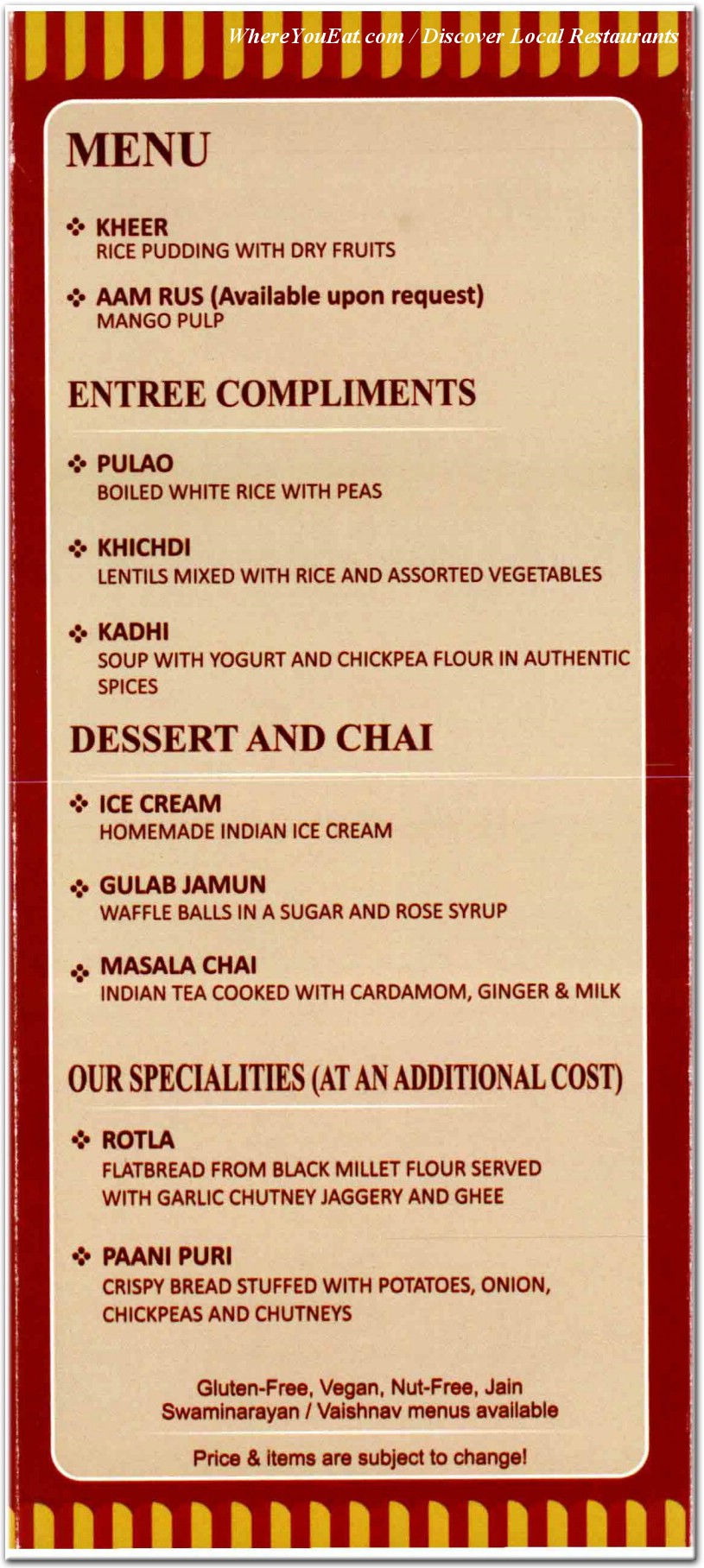 menu image