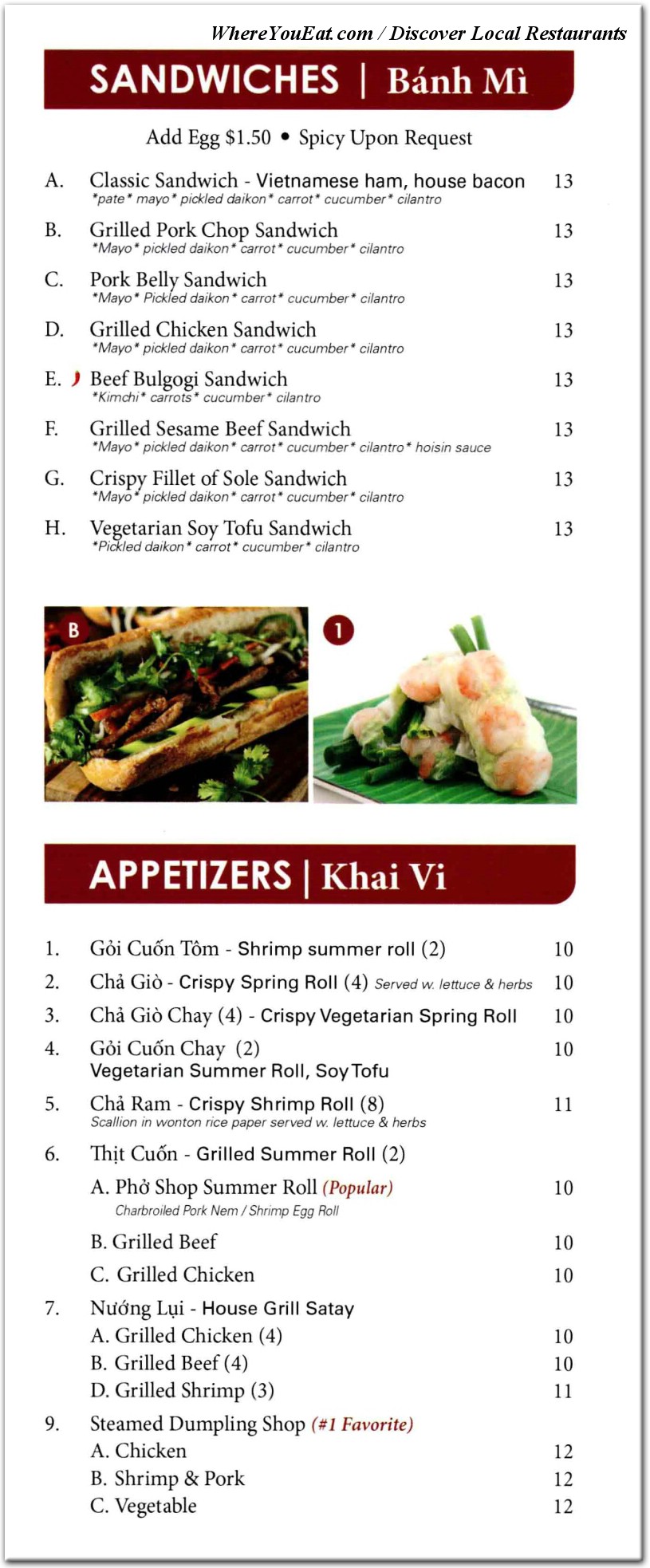 menu image