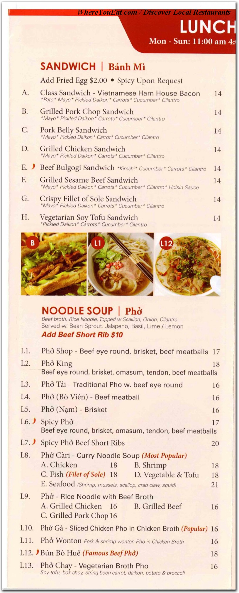 menu image