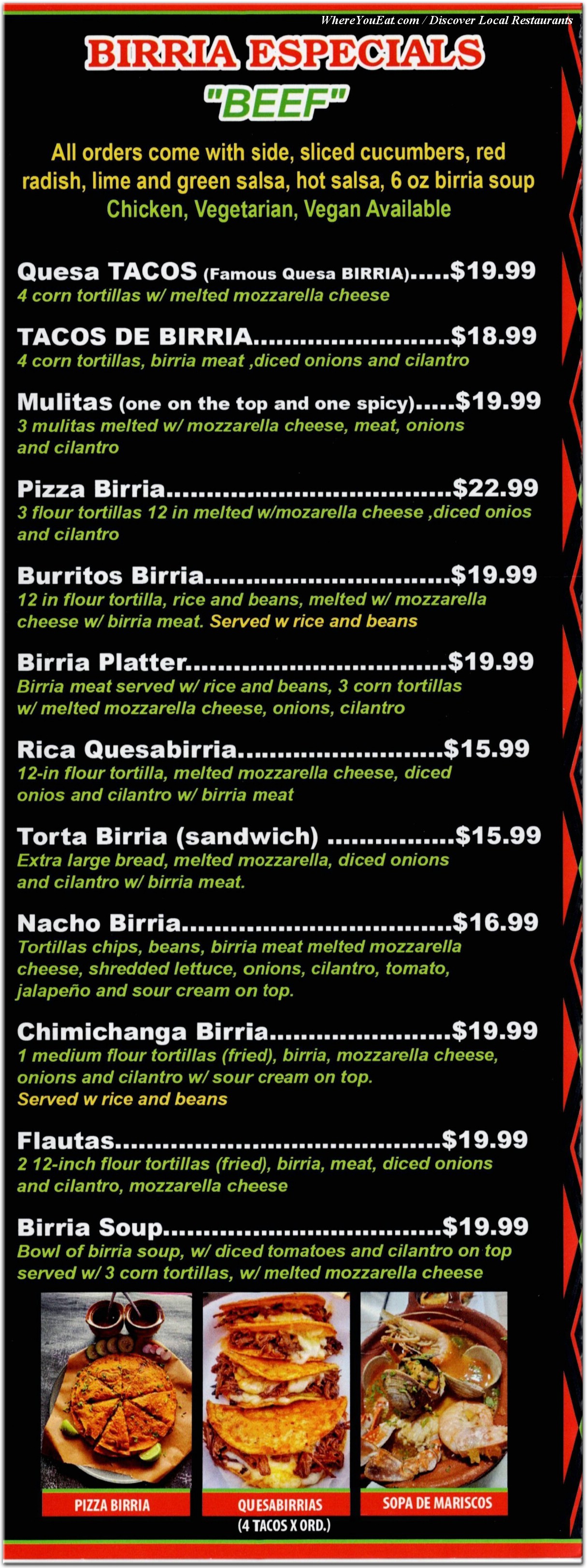 menu image
