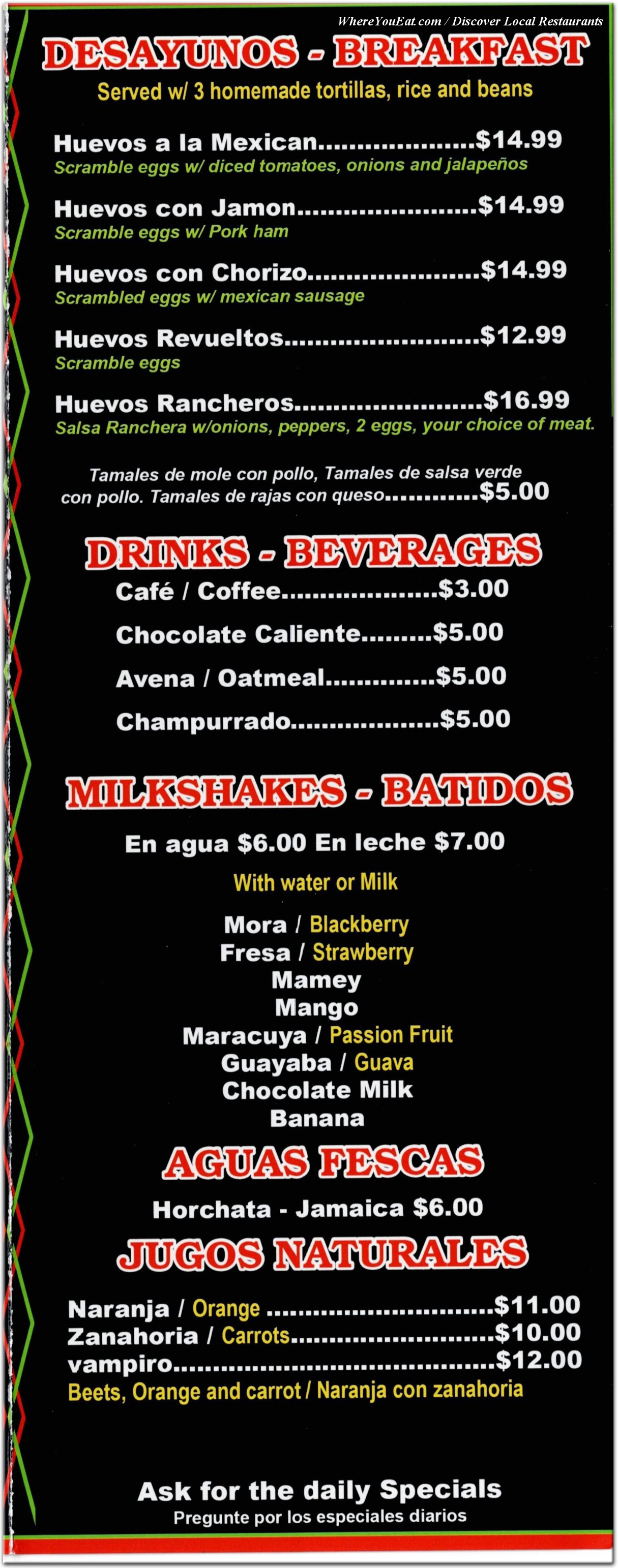 menu image