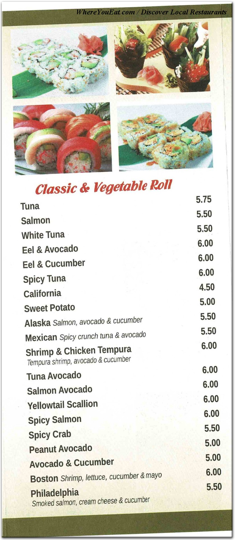 menu image