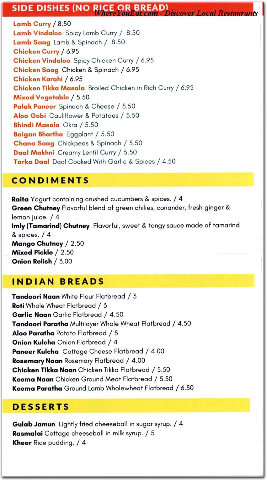 menu image