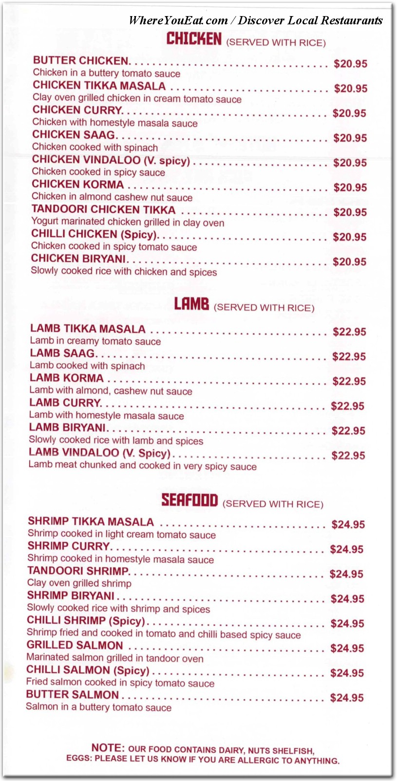 menu image
