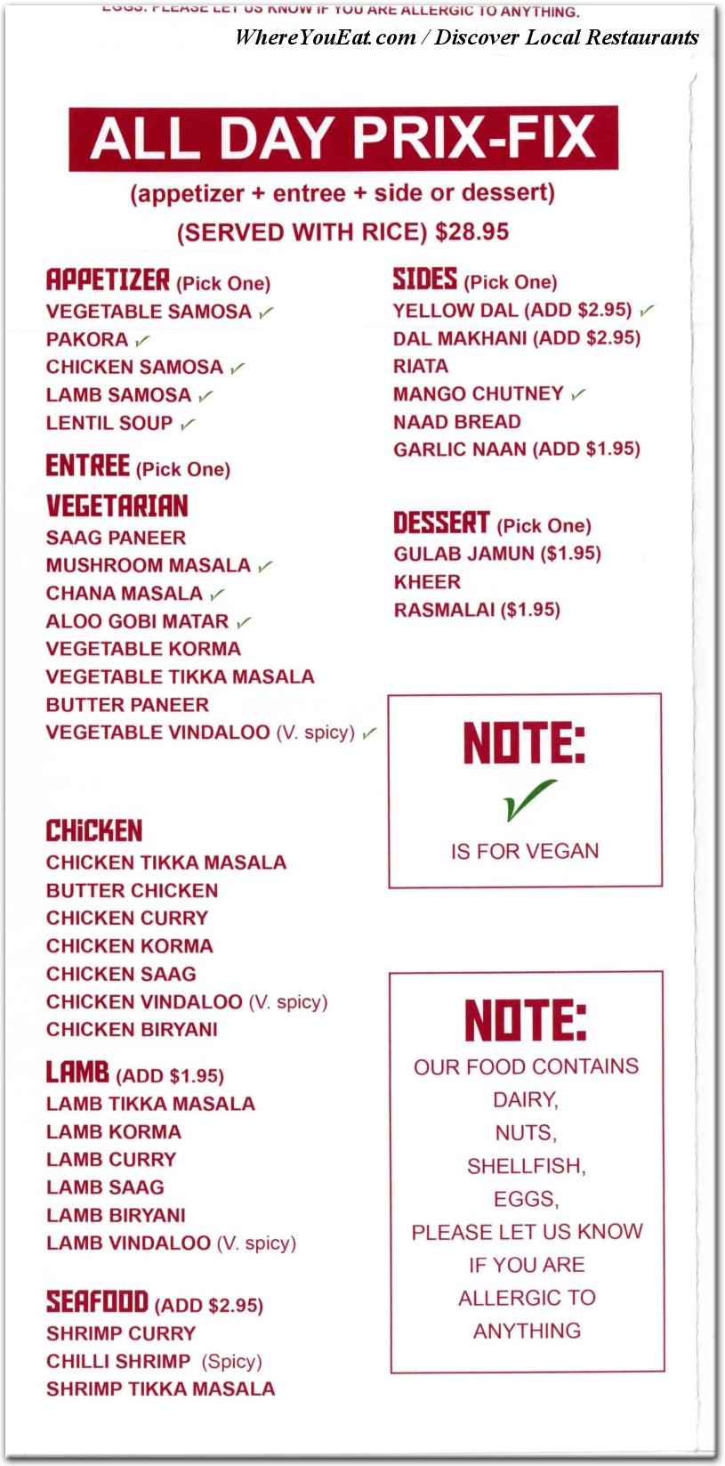 menu image