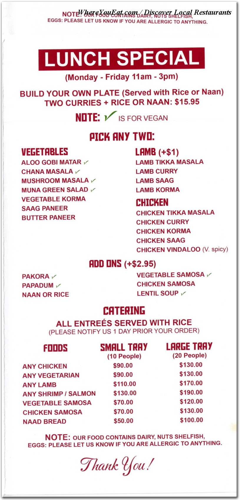 menu image