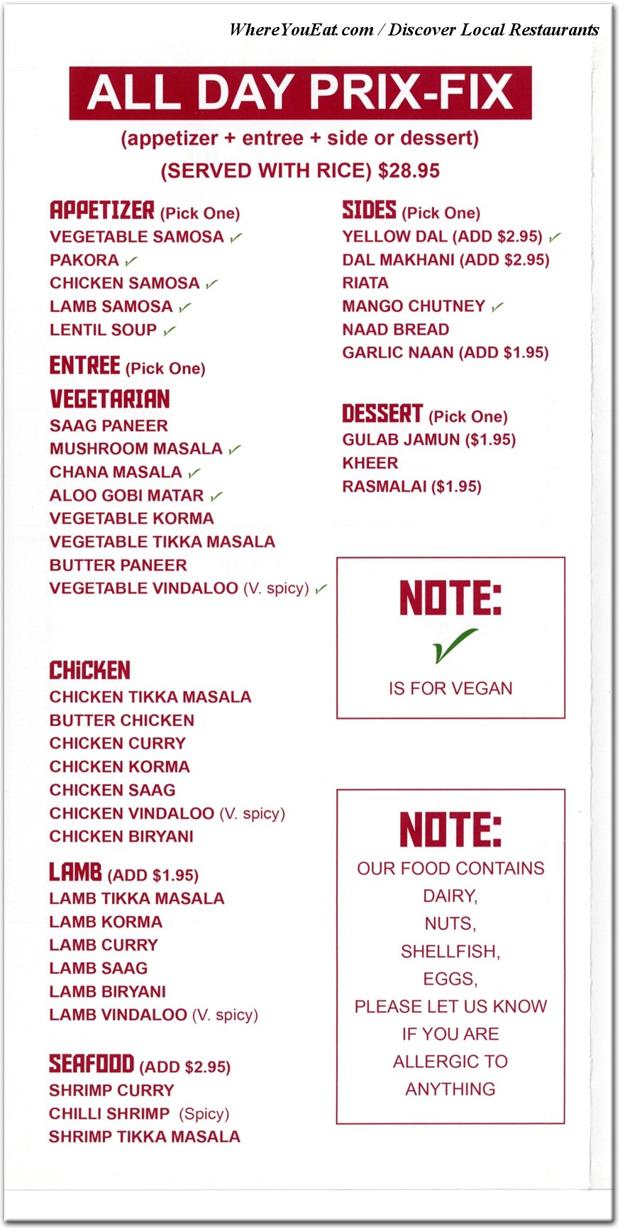 menu image