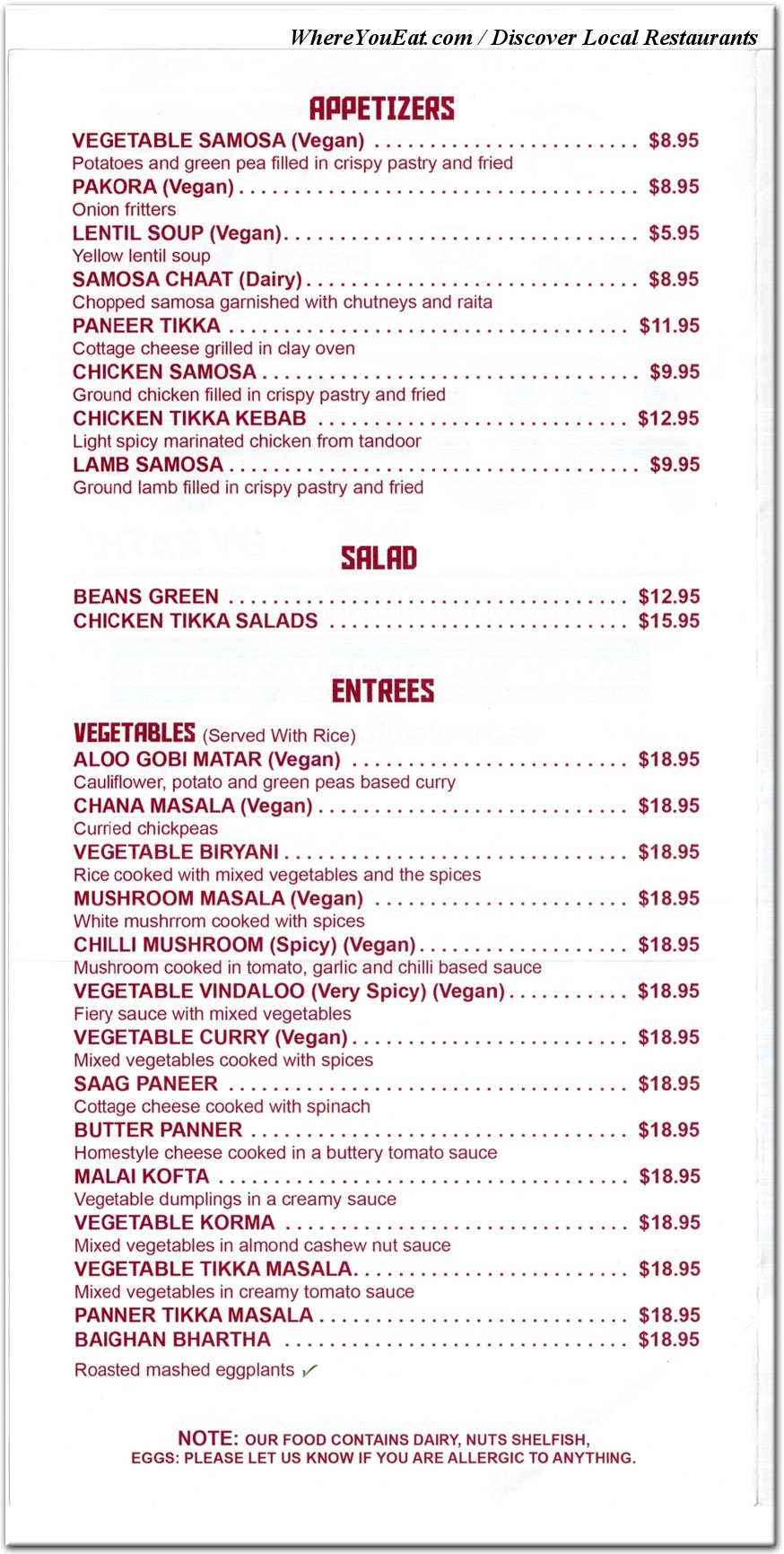 menu image