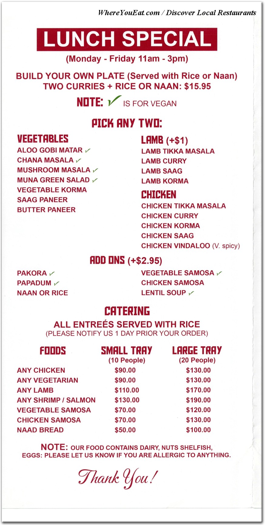 menu image