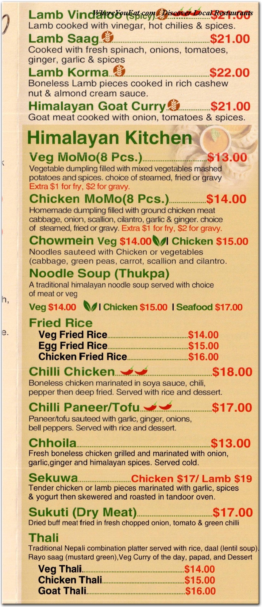 menu image