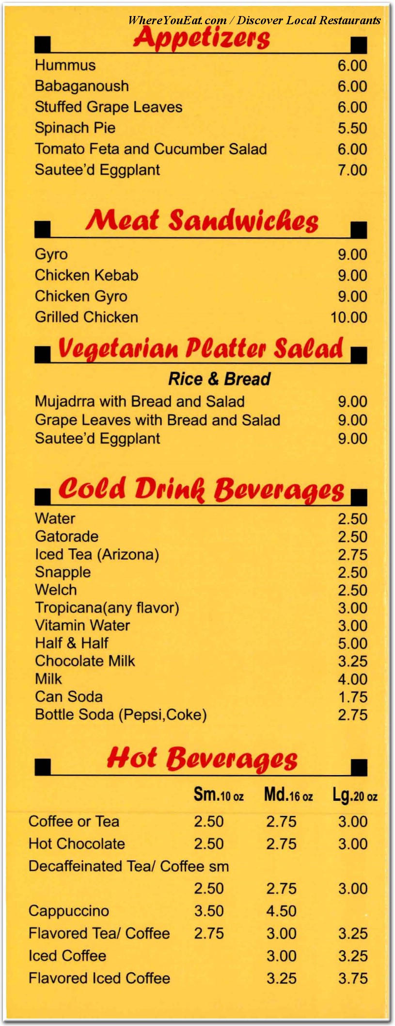 menu image