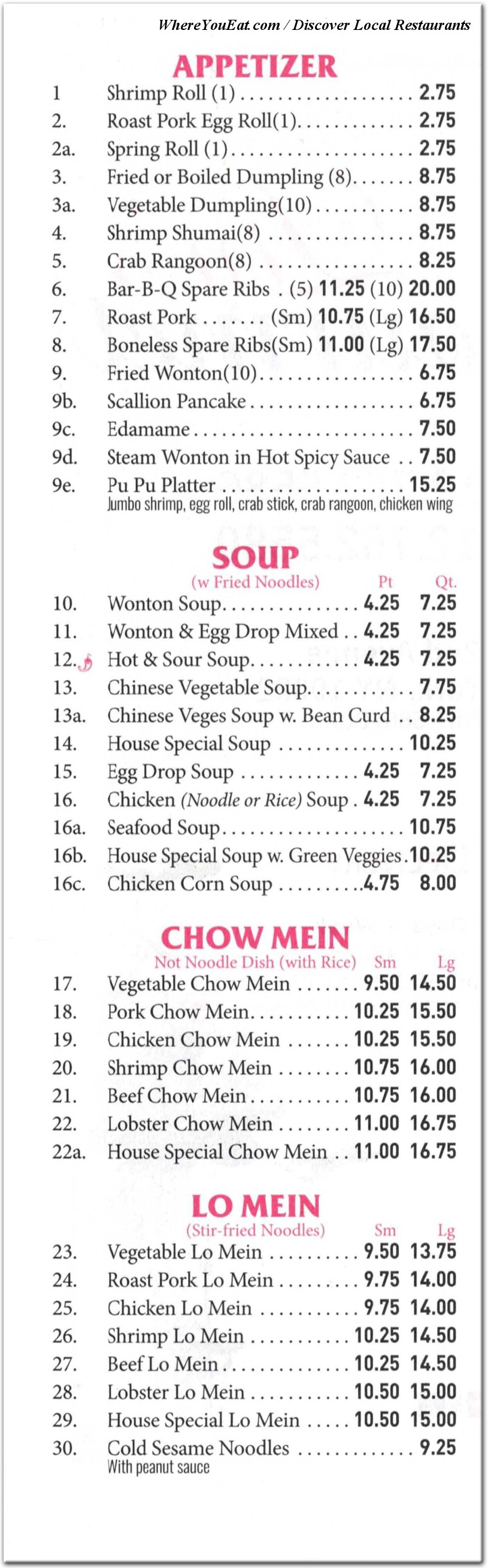 menu image