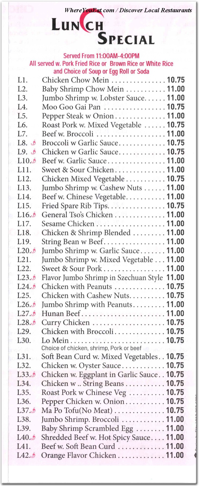 menu image