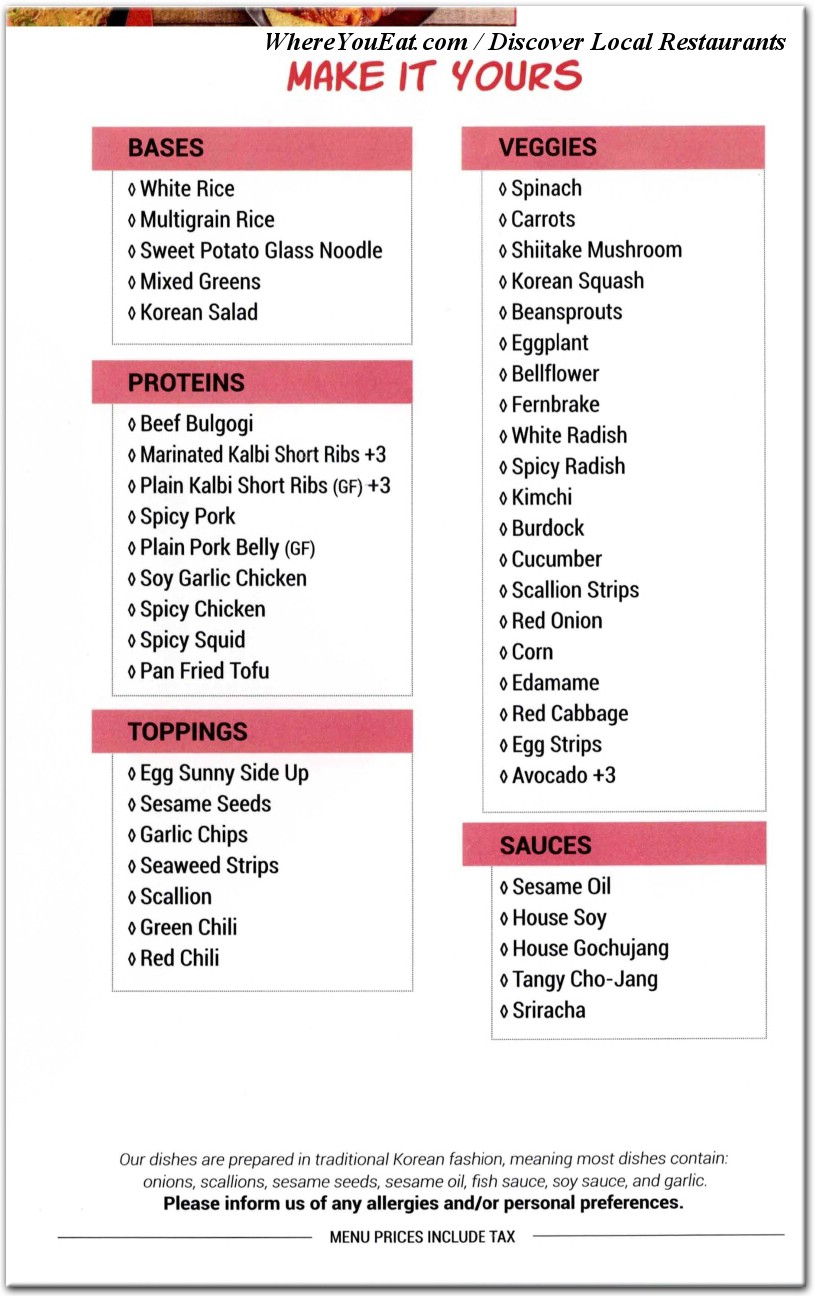 menu image
