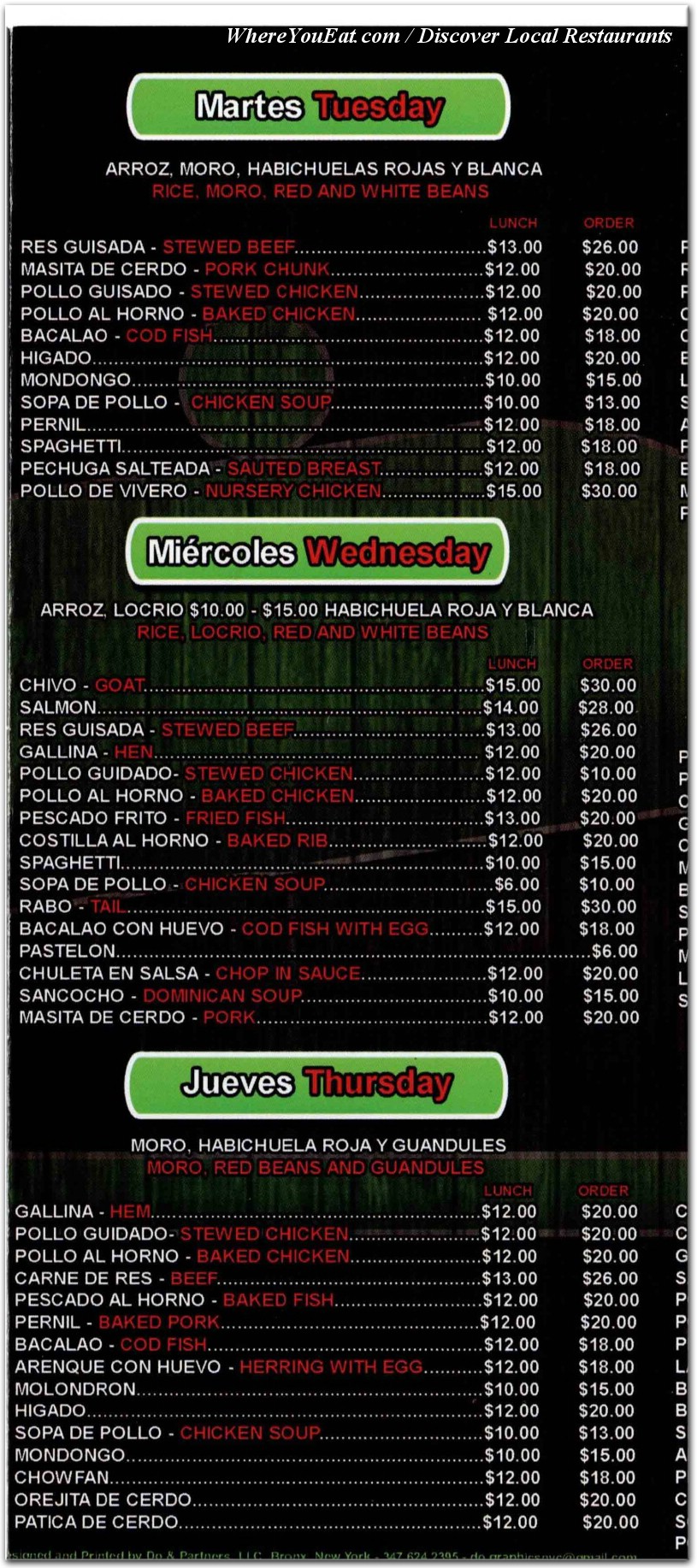 menu image