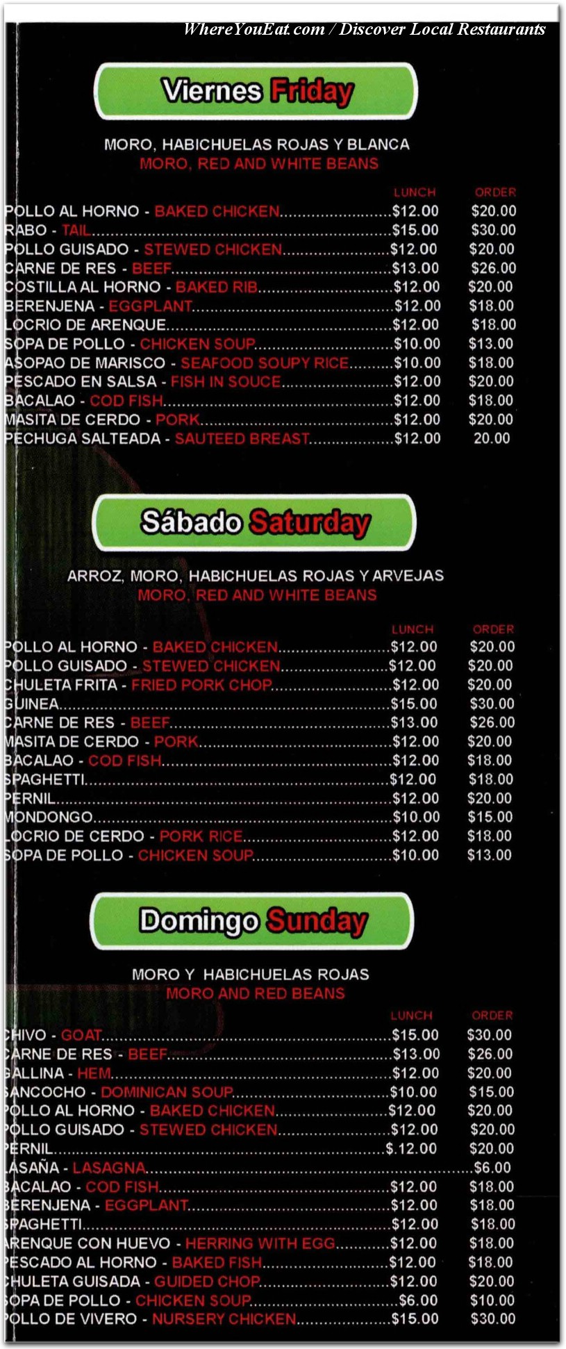 menu image