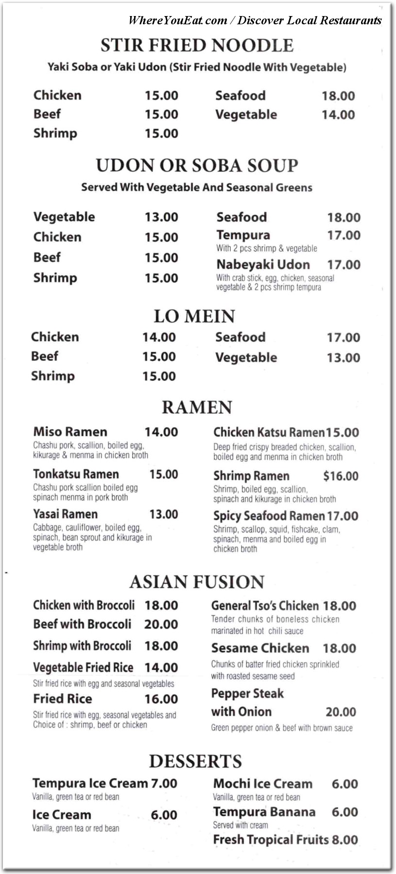 menu image