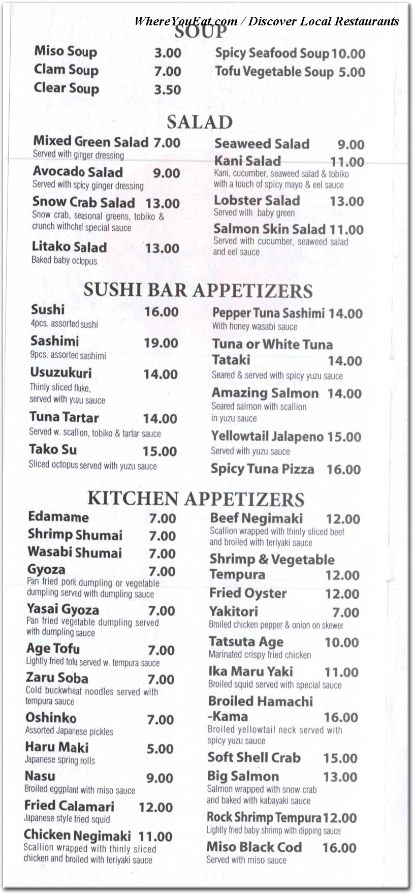 menu image