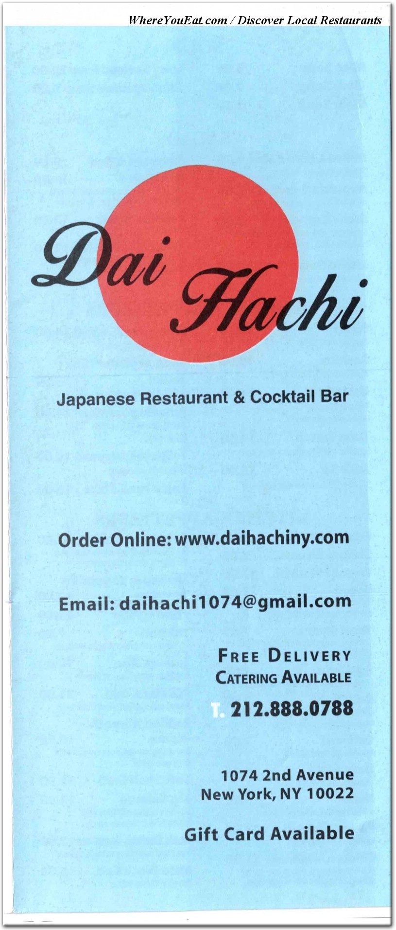 menu image