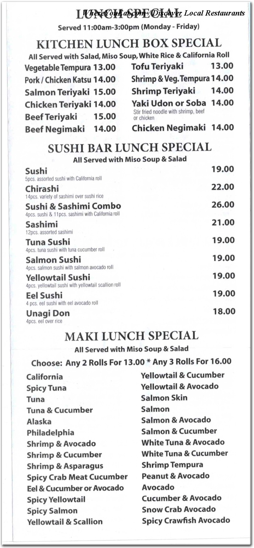 menu image