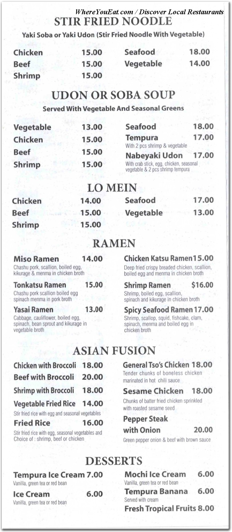 menu image
