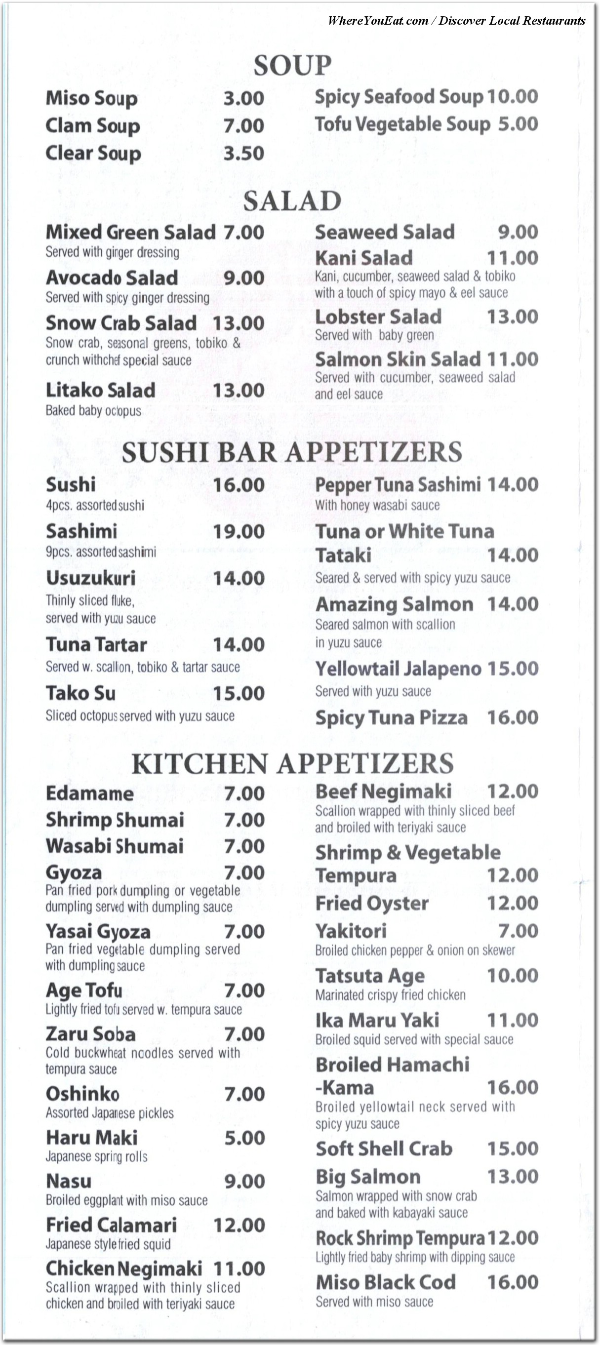 menu image