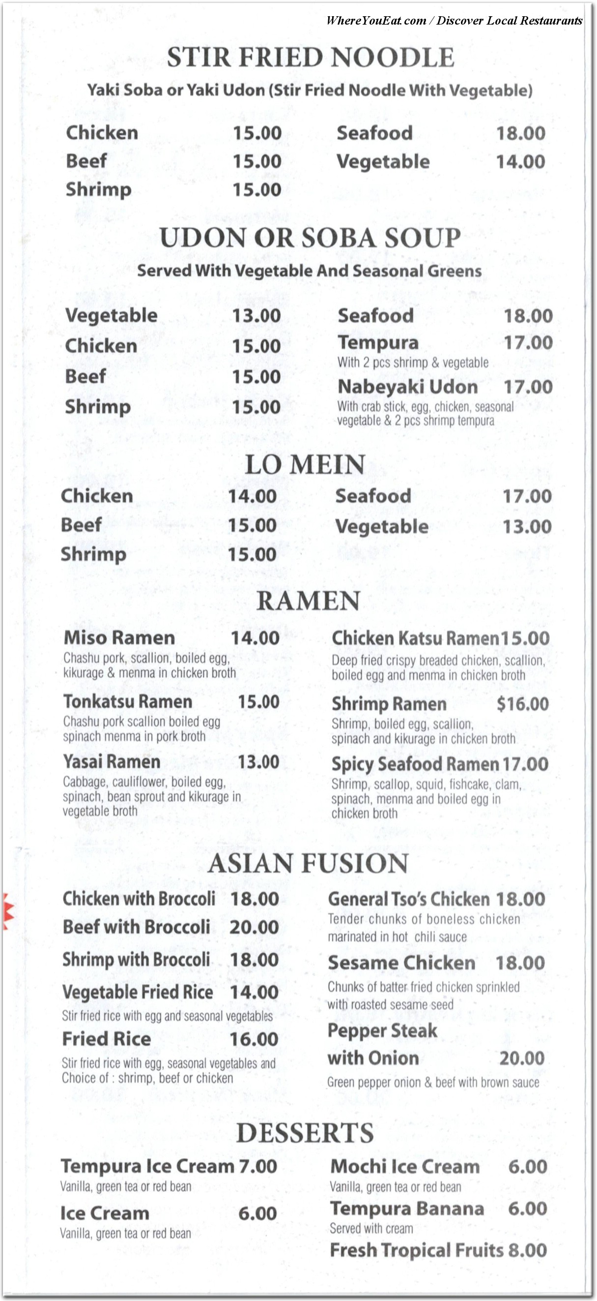menu image