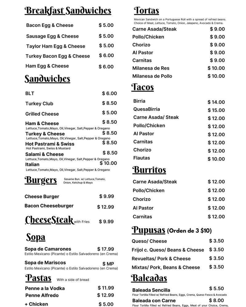 menu image