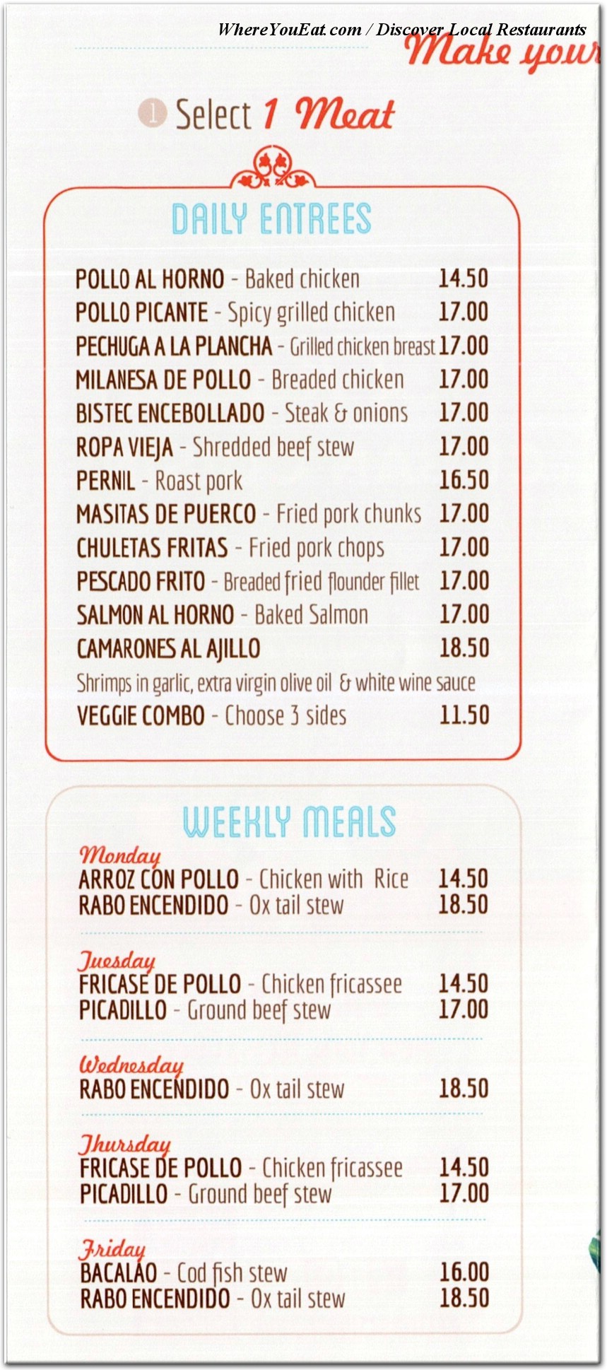 menu image