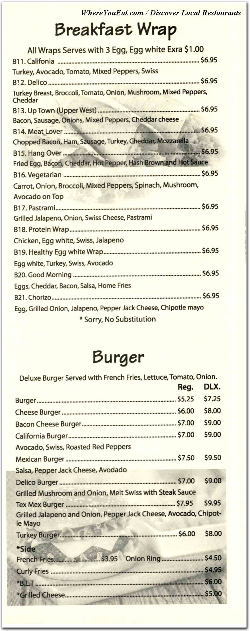 menu image